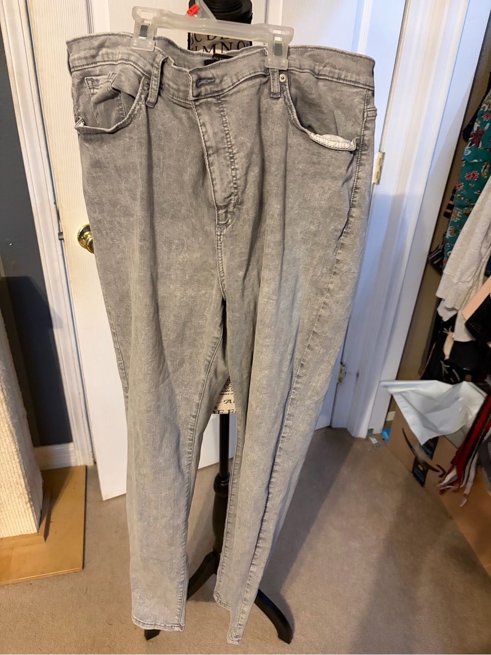 Banana Republic Light Gray Skinny Jeans